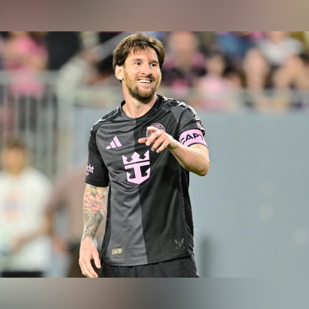 Adidas Authentic Inter Miami 2025 Black JI6819 Lionel Messi Jersey Women’s Sz L - Picture 3 of 9